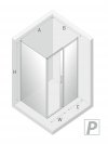NEW TRENDY - Kabina prostokątna prysznicowa drzwi przesuwne 100x90x200 PRIME BLACK PL PRODUKCJA