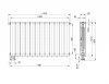 ARMATURA KRAKÓW KFA Grzejnik aluminiowy ADR500/D/12 z dolnym lewym zasilaniem kątowym 763-123-44