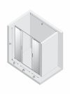 NEW TRENDY Drzwi wnękowe SMART COPPER BRUSHED 2D U 130x200 szkło czyste 8mm Active Shield 2.0 EXK-7661