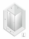 NEW TRENDY Kabina prysznicowa AVEXA GOLD BRUSHED 1D L 80x120x200 szkło czyste 6mm Active Shield 2.0 EXK-1738