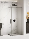 NEW TRENDY Kabina prysznicowa przesuwna SMART BLACK 80x120x200 EXK-4163