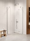 NEW TRENDY Kabina NESTA chrom 1D pięciokątna P 90x90x200 czyste 6mm Active Shield 2.0 K-3688