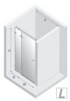 NEW TRENDY Drzwi wnękowe 110x200 Avexa Gunmetal Brushed EXK-3250/EXK-3251
