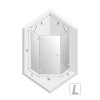 NEW TRENDY Kabina prysznicowa pięciokątna AVEXA GOLD SHINE 90x90x200 EXK-3842/EXK-3843