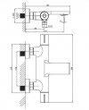 CERSANIT - Bateria wannowo-natryskowa termostatyczna ścienna VIRGO czarna  S951-562