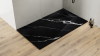 BESCO Brodzik prostokątny 120x90 Vexo Marble Black 120 VMB-120-90-P