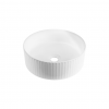 INVENA Umywalka nablatowa Glamour ryflowana, biały połysk CE-63-001-C