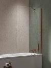 NEW TRENDY Parawan nawannowy NESTA COPPER BRUSHED stały U 80x140 szkło czyste 8mm Active Shield 2.0 P-0218