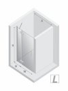 NEW TRENDY Drzwi wnękowe NESTA GUNMETAL BRUSHED 1D P 100x200 czyste 6mm Active Shield 2.0 D-0932A