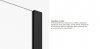 NEW TRENDY Drzwi prysznicowe przesuwne SOFTI BLACK 150x200 samodomykające EXK-3955