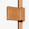 NEW TRENDY  Kabina prysznicowa AVEXA COPPER BRUSHED walk-in U 160x200 szkło czyste 8mm Active Shield 2.0  EXK-7175