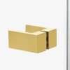 NEW TRENDY Drzwi wnękowe AVEXA GOLD BRUSHED 1D P 90x200 szkło czyste 6mm Active Shield 2.0 złoto szczotkowane EXK-1717