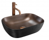 REA - Umywalka nablatowa BELINDA  / Copper Brush / Black