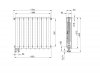ARMATURA KRAKÓW KFA Grzejnik aluminiowy ADR500/D/8 z dolnym lewym zasilaniem kątowym 763-083-44