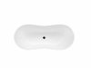 BESCO Wanna wolnostojąca Viya Matt B&W 170x72 + klik-klak chrom #WMMC-170V