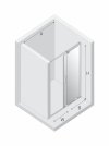 NEW TRENDY Drzwi wnękowe SMART COPPER BRUSHED 1D U 110x200 szkło czyste 8mm Active Shield 2.0 EXK-7644