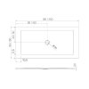 NEW TRENDY Brodzik prostokątny 120x90x3,5 konglomerat NEX SHADE beżowy struktura B-0493