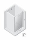 NEW TRENDY Drzwi wnękowe New Soleo Gold Brushed, pojedyncze, składane 100x195 D-0755A/D-0756A
