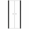 BESCO Drzwi wahadłowe prysznicowe Sinco Due Black 80x195 DSD-80-B