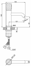 INVENA - Bateria umywalkowa GABRO PLUS chrom  BU-3P-001-V