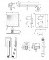 OMNIRES Termostatyczny system prysznicowy podtynkowy PARMA SYSPM11GR