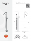 BESCO Bateria wolnostojąca Veo 3.0 jasne złoto BW-V3-JZ