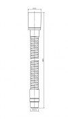 OMNIRES Wąż kuchenno-wannowy, 180 cm nikiel 062MNI