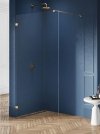 NEW TRENDY Kabina ścianka walk-in szkło 8mm AVEXA GOLD BRUSHED 70x200 EXK-1816