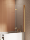 NEW TRENDY Parawan nawannowy New Soleo Gold Brushed, dwuelementowy 120x140 P-0175/P-0176