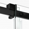 NEW TRENDY Drzwi wnękowe 140x200 Softi X Black, drzwi pojedyncze, przesuwne typu soft close  EXK-5359/EXK-5360