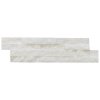 CAPITILE  - Panel ścienny Marmur Biały - kamienny marmur Stackstone Cristal White łupany, naturalny 10x36x0,8-1,3 cm /opakowanie 0,396m2/