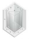 NEW TRENDY Kabina prysznicowa drzwi podwójne uchylne REFLEXA BLACK 90x90x200 EXK-4978