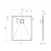 DEANTE Brodzik prostokątny 100x80  CORREO antracyt granitowy KQR T46B