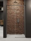 NEW TRENDY Drzwi wnękowe PRIME GUNMETAL BRUSHED 1D L 120x200 szkło czyste 6mm Active Shield 2.0 D-0889A