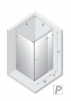 NEW TRENDY Kabina prysznicowa 90x90x200 Avexa Gunmetal Brushed pojedyncze drzwi EXK-3326/EXK-3356