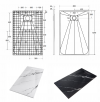BESCO Brodzik prostokątny Vexo Marble 120x80 VM-120-80-P