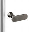 NEW TRENDY Kabina prysznicowa 80x195 New Soleo Gunmetal Brushed, walk in, z dodatkową ścianką K-2271