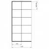 NEW TRENDY - Kabina Walk In New Modus BLACK 140X200 EXK-0248