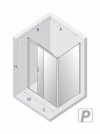 NEW TRENDY Kabina prysznicowa PRIME GUNMETAL BRUSHED 1D prostokątna P 110x90x200 szkło czyste 6mm Active Shield 2.0 K-4830