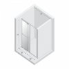 NEW TRENDY Drzwi wnękowe SMART GUNMETAL BRUSHED 1D U 140x200 szkło czyste 8mm Active Shield 2.0 - WIESZAK EXK-7828