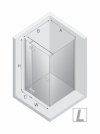 NEW TRENDY Kabina prysznicowa REFLEXA BLACK 1D prostokątna L 80x120x200 szkło czyste 6mm Active Shield 2.0 EXK-4922