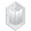NEW TRENDY Kabina prysznicowa PRIME COPPER BRUSHED  2D półokrągła R55 80x80x200 szkło czyste 6mm Active Shield 2.0 K-3590