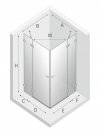 NEW TRENDY Kabina prysznicowa podwójne drzwi uchylne AVEXA GOLD SHINE Linia Platinium 80x90x200 EXK-1693