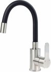 DEANTE Bateria umywalkowa z giętą wylewką LUPO nero/stal BLU_B240