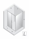 NEW TRENDY Kabina prysznicowa PRIME GUNMETAL BRUSHED 1D prostokątna L 110x70x200 szkło czyste 6mm Active Shield 2.0 D-0887A/D-0352B