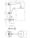 OMNIRES System zestaw prysznicowy natynkowy miedź antyczna AM5244ORB