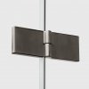 NEW TRENDY Drzwi wnękowe NESTA GUNMETAL BRUSHED 1D L 90x200 czyste 6mm Active Shield 2.0 D-0929A