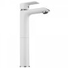 REA - Bateria umywalkowa BLOOM White-Chrom/Biało-Chrom wysoka