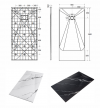 BESCO Brodzik prostokątny Vexo Marble 180x90 VM-180-90-P