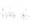 LAVITA Bateria wannowa podtynkowa 4- otworowa Orion Brushed Gold 
